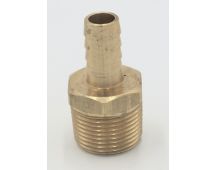 Parker brass 5/8" hose barb to 1/2" male pipe connector fitting