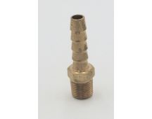 Parker brass 1/4" hose barb to 1/8" male pipe connector fitting