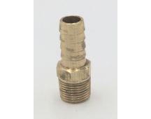 Parker brass 1/2" hose barb to 1/4" male pipe connector fitting