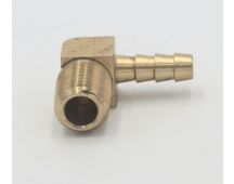 Parker brass 90 degree elbow 1/4" hose barb to 1/8" male pipe fitting