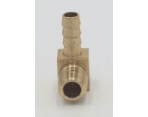 Parker brass 90 degree elbow 5/16" hose barb to 1/4" male pipe fitting