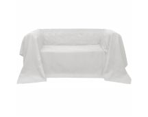 vidaXL Micro-suede Couch Slipcover Cream 210 x 280 cm