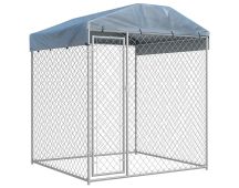 vidaXL Outdoor Dog Kennel with Canopy Top 193x193x225 cm