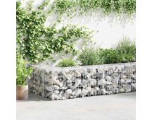 vidaXL Gabion Wall with Covers Galvanised Steel 900x30x50 cm