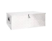 vidaXL Storage Box Silver 100x55x37 cm Aluminium