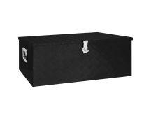 vidaXL Storage Box Black 100x55x37 cm Aluminium