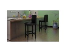 vidaXL Bar Stools 4 pcs Black Faux Leather