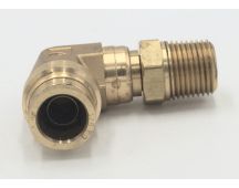 Parker brass prestomatic male 90 degree elbow 5/8 x 1/2 fitting