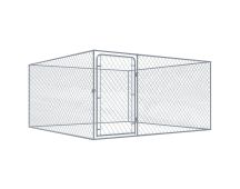 vidaXL Outdoor Dog Kennel Galvanised Steel 2x2x1 m