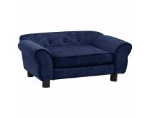 vidaXL Dog Sofa Blue 72x45x30 cm Plush