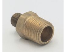 Parker brass 1/2" male to 1/4" male hex nipple fitting