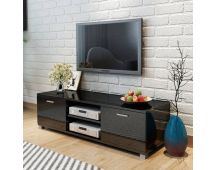 vidaXL TV Cabinet High-Gloss Black 140x40.5x35 cm