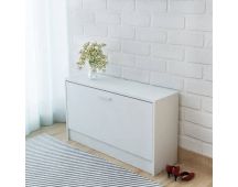 vidaXL Shoe Storage Bench White 80x24x45 cm