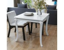 vidaXL Dining Table 80x80x76 cm High Gloss White