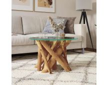 vidaXL Coffee Table Solid Teak 60 cm