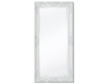 vidaXL Wall Mirror Baroque Style 100x50 cm White