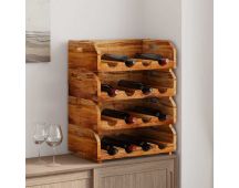 vidaXL Wine Racks 4 pcs for 16 Bottles Solid Reclaimed Wood