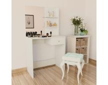 vidaXL Dressing Table Engineered Wood 75x40x141 cm White