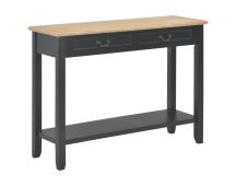 vidaXL Console Table Black 110x35x80 cm Wood