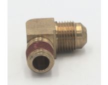 Parker brass 90 degree extruded elbow 3/8" flare - 1/4" male pipe