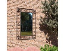 vidaXL Garden Wall Mirror Rectangular 50x80 cm Black