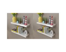 vidaXL Wall Shelves 4 pcs White 60 cm