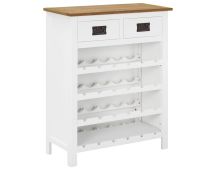 vidaXL Wine Cabinet 72x32x90 cm Solid Oak Wood