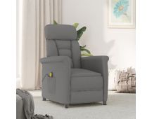 vidaXL Massage Chair Dark Grey Faux Suede Leather