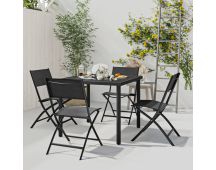 vidaXL 5 Piece Outdoor Dining Set Steel