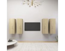 vidaXL TV Cabinets 4 pcs Sonoma Oak 30.5x30x90 cm Engineered Wood