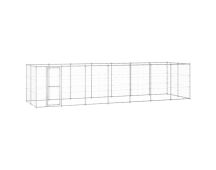 vidaXL Outdoor Dog Kennel Galvanised Steel 16.94 m²