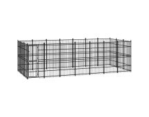 vidaXL Outdoor Dog Kennel Steel 19.35 m²