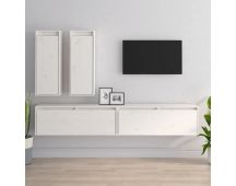 vidaXL TV Cabinets 4 pcs White Solid Wood Pine