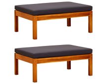 vidaXL Garden Footrests 2 pcs Solid Acacia Wood