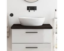 vidaXL Bathroom Countertop Dark Brown 80x60x4 cm Treated Solid Wood