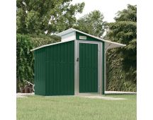 vidaXL Garden Shed Green 270x130x208.5 cm Galvanised Steel