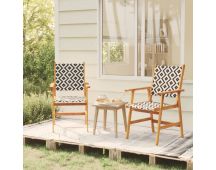 vidaXL Garden Chairs 2 pcs Solid Acacia Wood