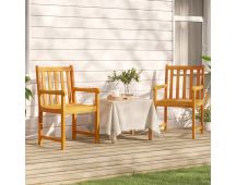 vidaXL Garden Chairs 2 pcs Solid Acacia Wood