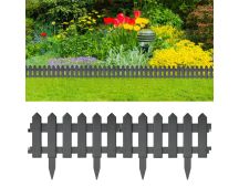 vidaXL Lawn Edgings 25 pcs Anthracite 10 m Polypropylene