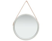 vidaXL Wall Mirror with Strap 60 cm Silver