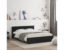 vidaXL Bed Frame without Mattress Black 150x200 cm