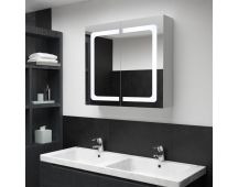 vidaXL LED Bathroom Mirror Cabinet 80x12.2x68 cm