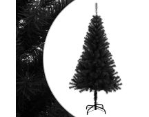 vidaXL Artificial Christmas Tree with Stand Black 120 cm PVC