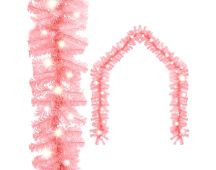 vidaXL Christmas Garland with LED Lights 10 m Pink