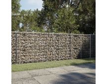 vidaXL Gabion Basket with Cover 300x50x100 cm Galvanised Iron