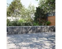 vidaXL Gabion Basket with Cover 700x100x50 cm Galvanised Iron