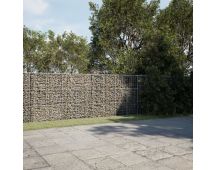 vidaXL Gabion Basket with Cover 900x100x150 cm Galvanised Iron