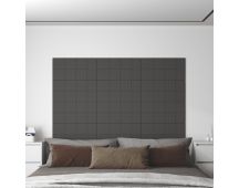 vidaXL Wall Panels 12 pcs Dark Grey 60x30 cm Fabric 2.16 m²