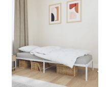 vidaXL Metal Bed Frame without Mattress White 90x190 cm