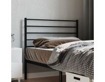 vidaXL Metal Headboard Black 107 cm King Single